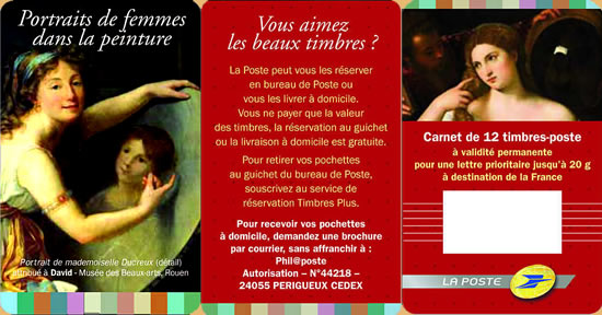 La poste met le 08 mars 2012 un carnet de 12 timbres portraits pour accompagner la journe de la femme.