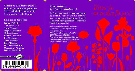Osons un langage fleuri avec ce carnet de 12 timbres.